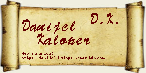 Danijel Kaloper vizit kartica